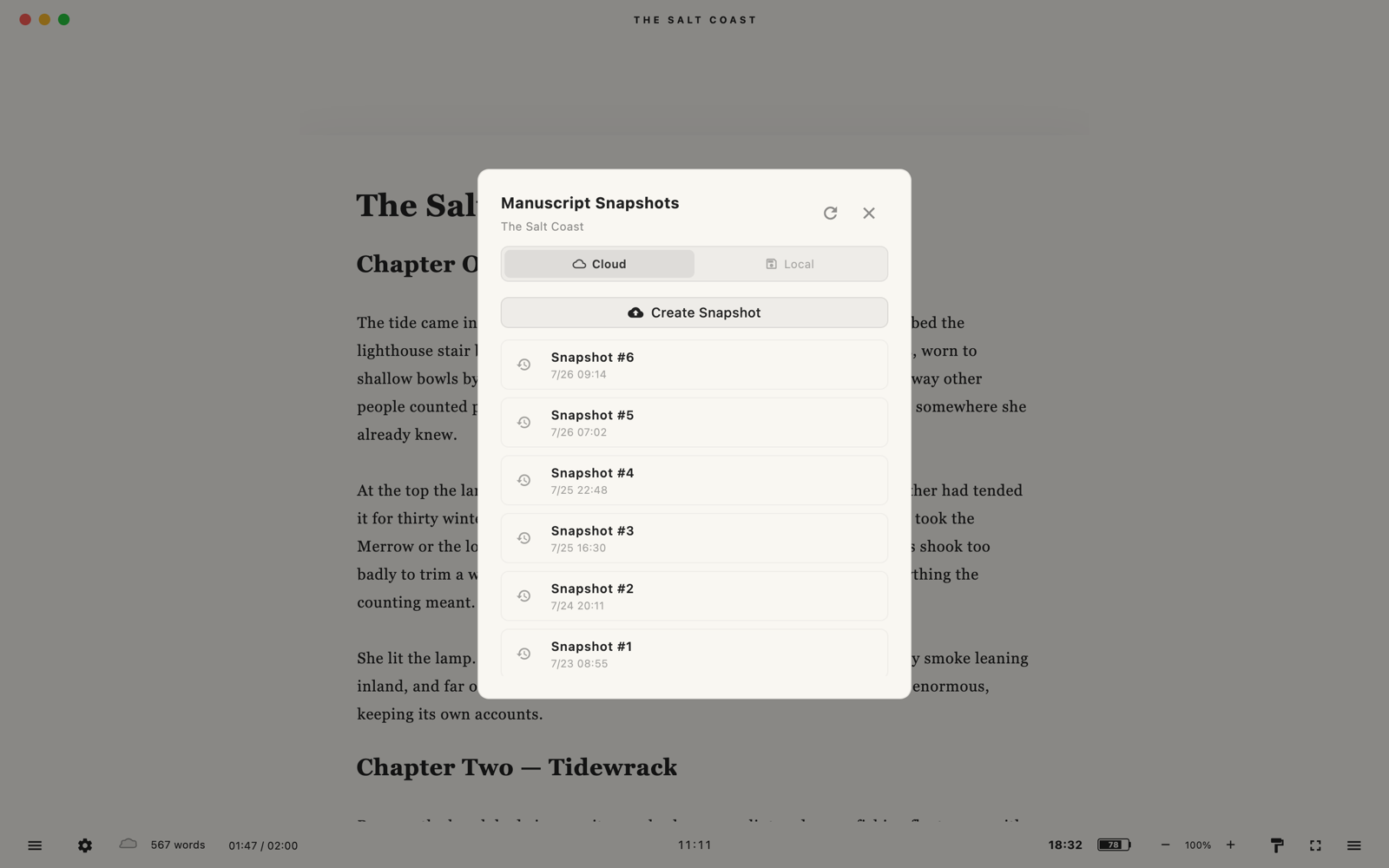 PELLUCID — snapshots