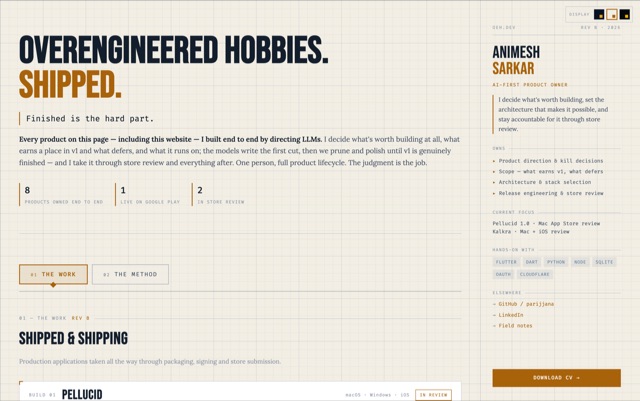 The Work, drafting-paper theme